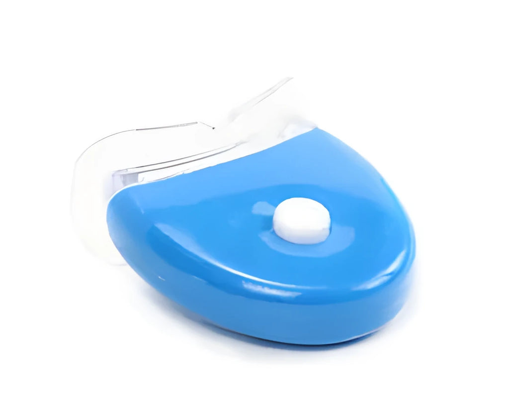 LED teeth whitening kit with wide edge lamp bead and buckle denture tray in white