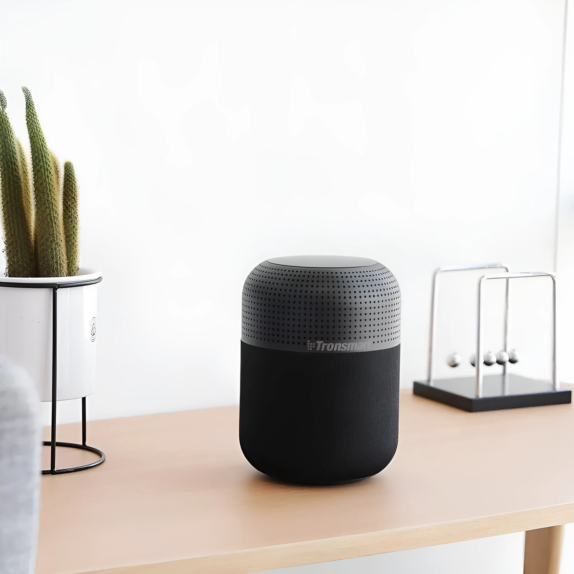 Tronsmart T6 Max Bluetooth speaker in black with IPX7 waterproof design and bass radiator