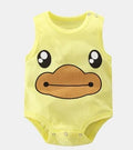 Sleeveless baby vest in 100% cotton with character prints including Totoro, rabbits and foxes