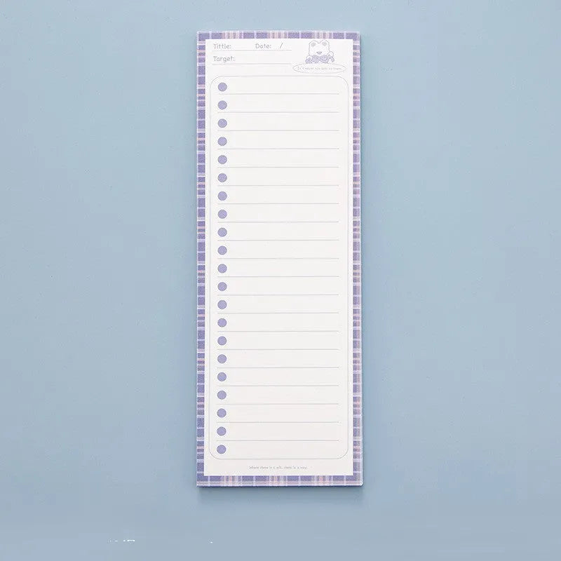 Creative Ins Wind note book showing Purple Bear design with 50 sheets of 80G paper in 91x256mm size