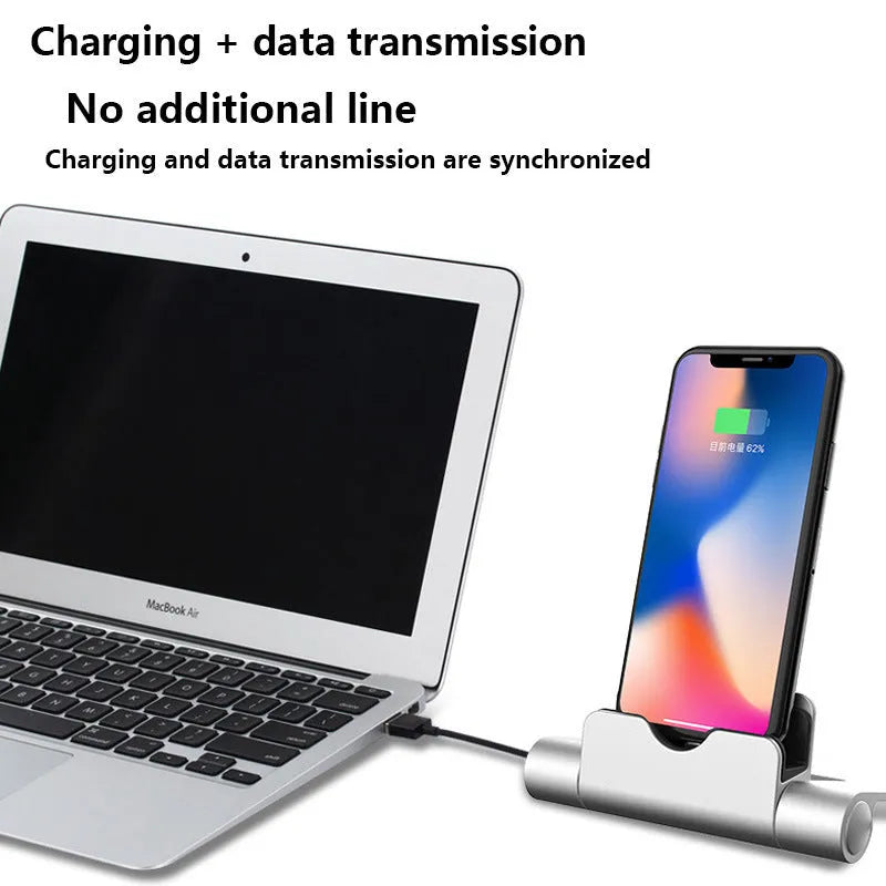 WQ26 USB charger stand desktop phone charging base in black, gold, rose gold or silver