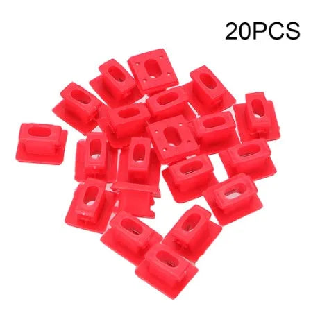 Pack of 10 walnut-coloured plastic BMW interior door trim panel replacement clips.