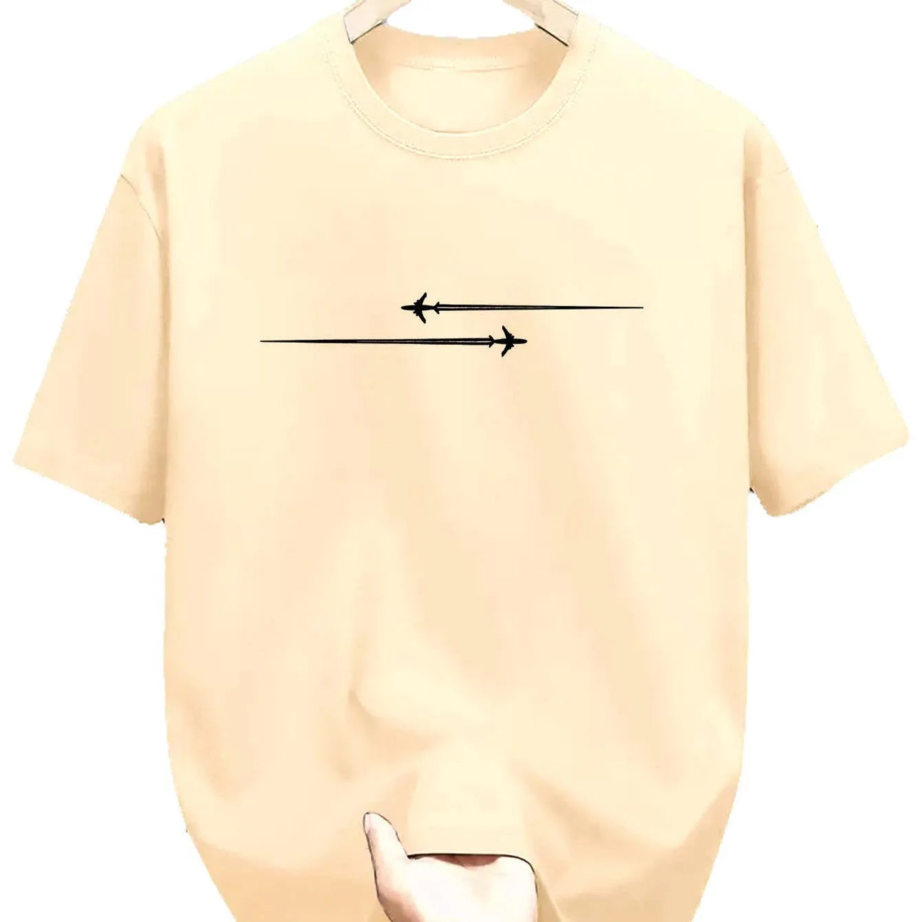 Loose fit cotton blend t-shirt with cartoon print in black, short sleeves, round neck.