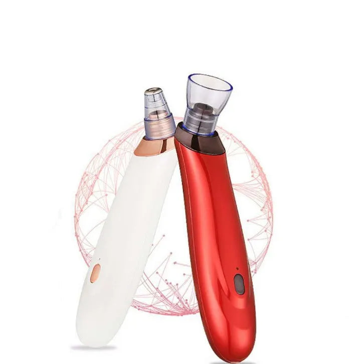 Electric blackhead remover pore cleaner with five nozzle attachments in handheld design
