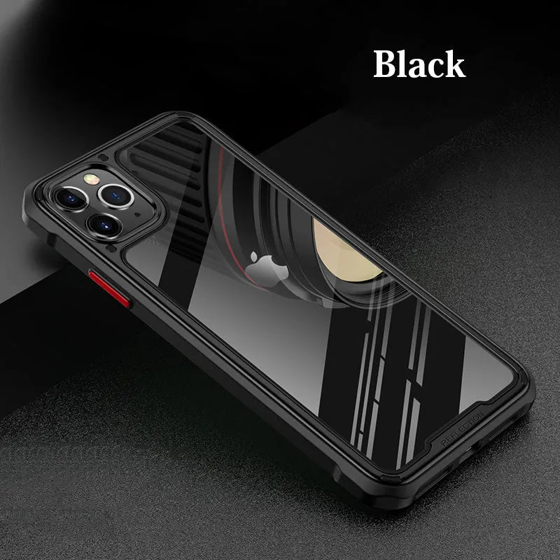 Transparent silicone phone case for iPhone 11 series in six colour options