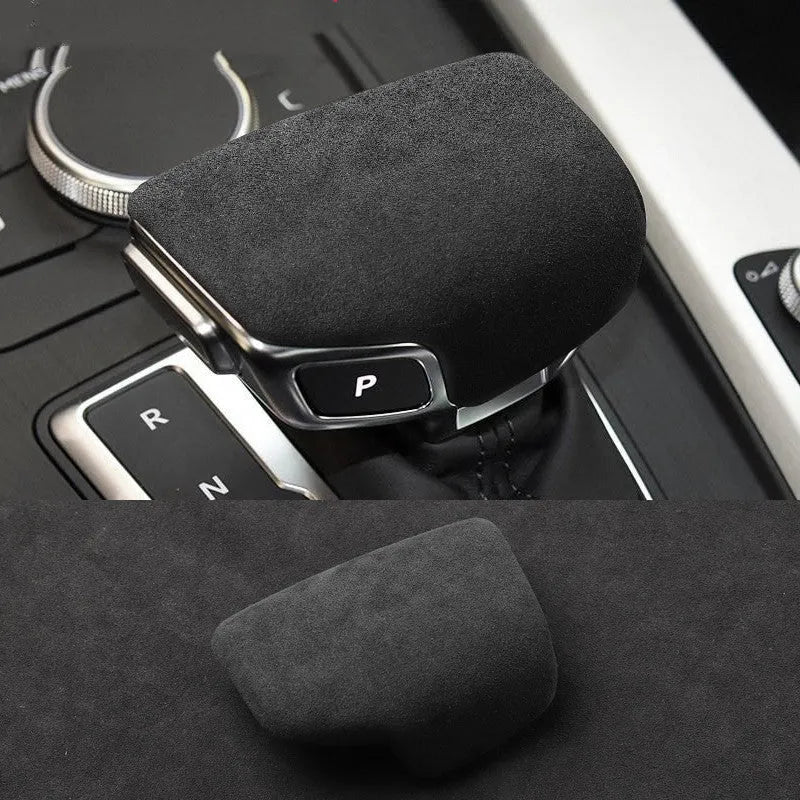 Audi interior modification gear handle in black, with strong grip texture, for A4L or Q5L model