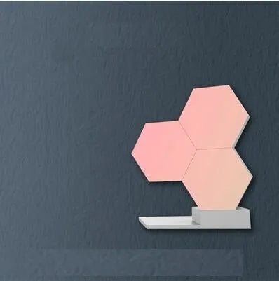 Smart home quantum lamp with app voice control, colourful LED blocks, and UK plug for indoor use