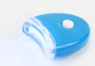 LED teeth whitening kit with wide edge lamp bead and buckle denture tray in white