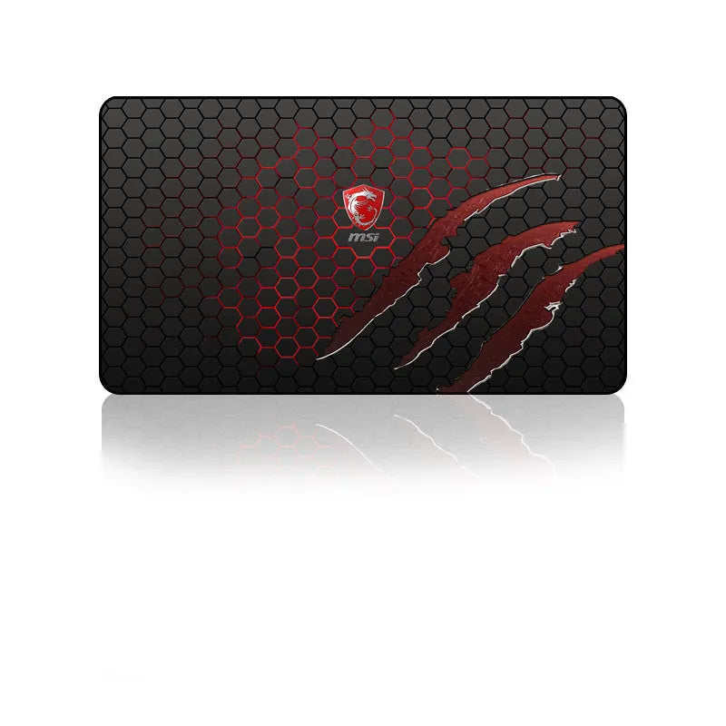 Oversized mouse pad with cloth surface, rubber base, locking edge, available in sizes 30x60cm to 40x90cm and 2mm or 3mm thickness