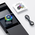 Small square voice-controlled Bluetooth LED atmosphere lamp on a surface.