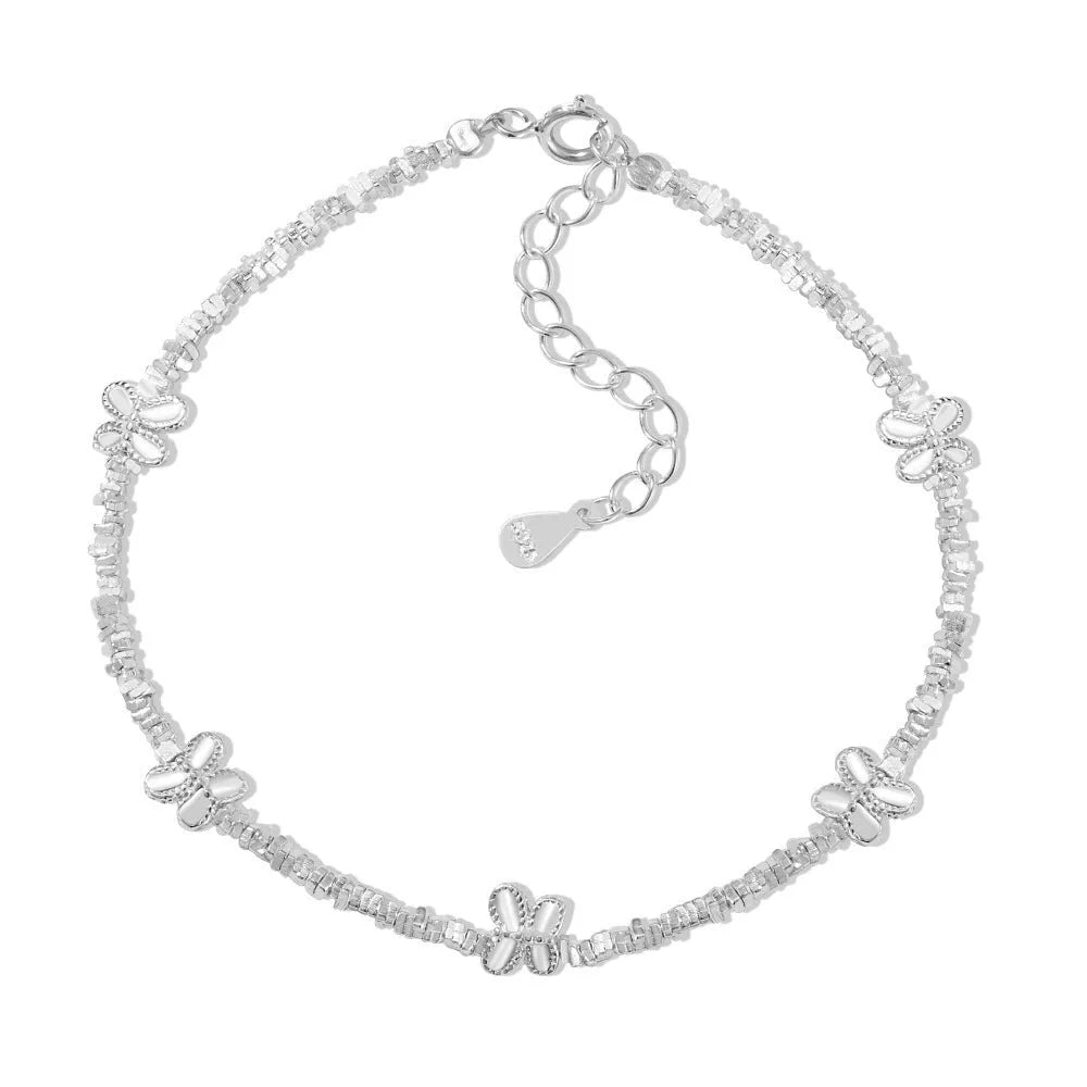 S925 sterling silver bracelet for women with bow zodiac design, silver colour S0584, simple style