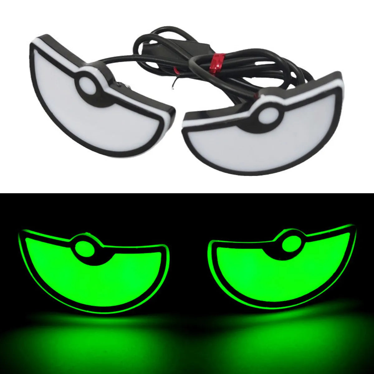 Triangle eyes modified motorcycle decorative lights in plastic, 12V, waterproof, available in five colours