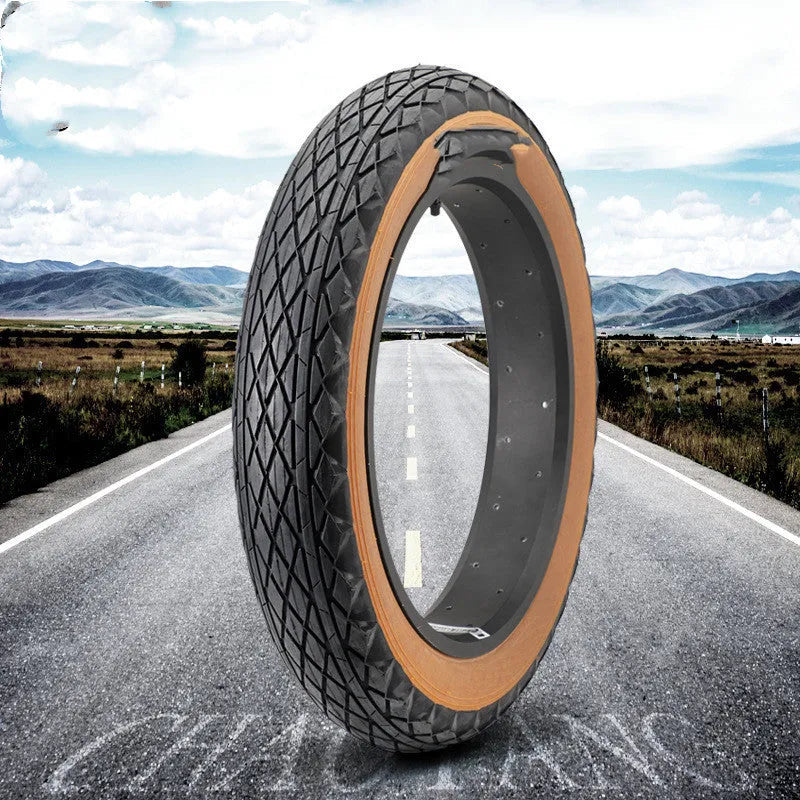 Brown rubber tyre with 20x4.0 inch dimensions for electric beach cars and snowmobiles