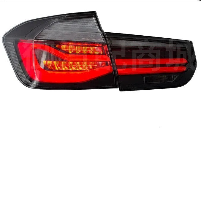 BMW 3 Series modified LED tail light assembly in red or smoked black for 2012-2015 models