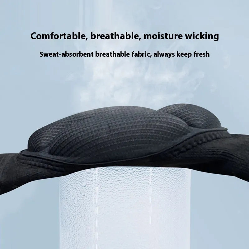 A pair of black breathable knee pads with thick sponge padding and adjustable straps for sports protection.