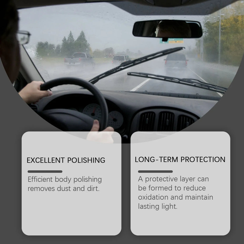 Automotive nano coating bright brilliant polish 120ml bottle with a folded towel on a car bonnet