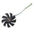 Black 85mm graphics card cooling fan with 4-pin connector and inRobert label