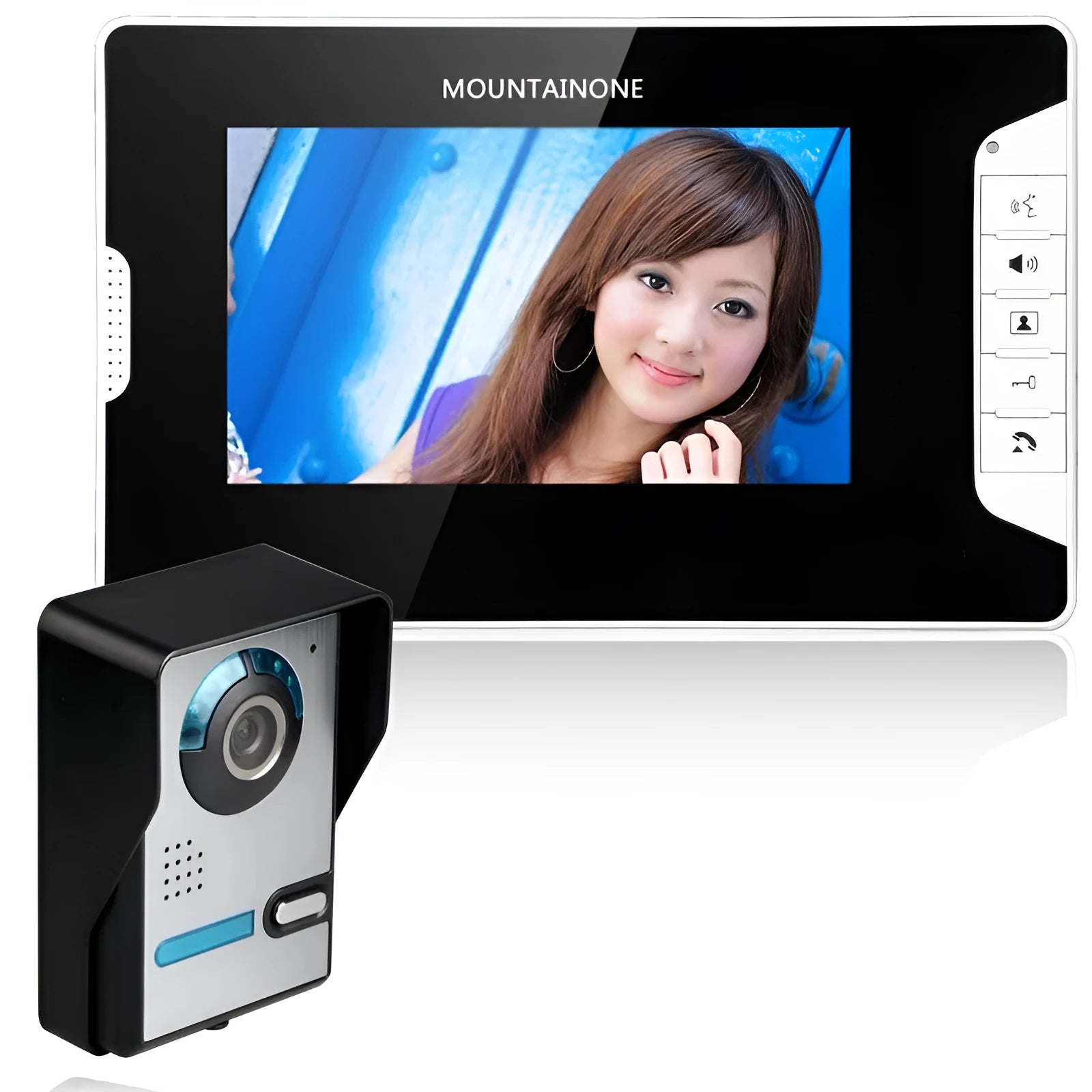 7-inch HD video door phone system with indoor monitor and outdoor night vision camera