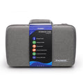 Grey EVA zippered storage bag designed for PS5 Slim console, 39x24.5x17cm