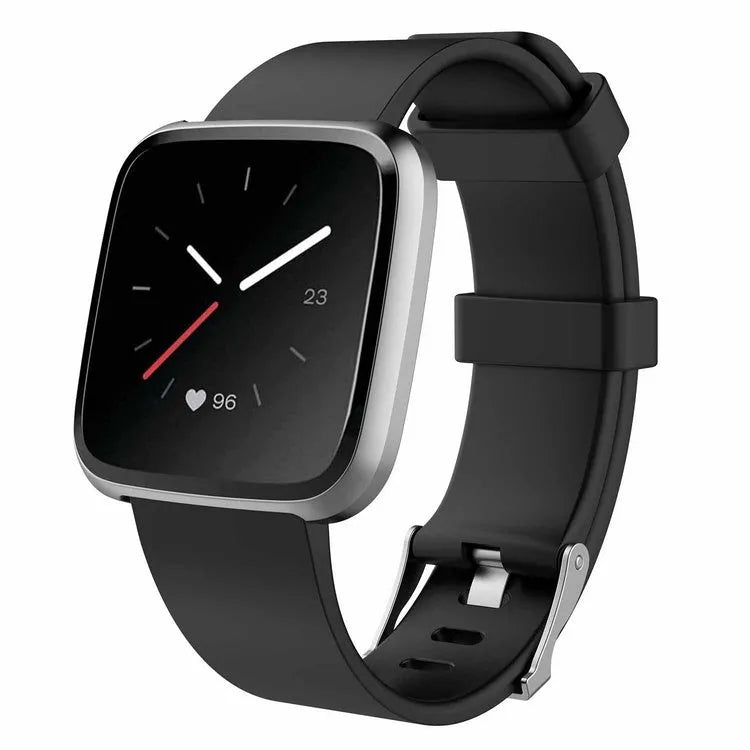 Fitbit Versa Lite replacement watch strap in TPE material showing colour and size options