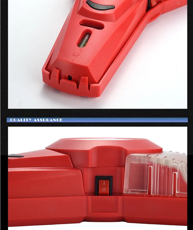 Red handheld infrared laser level tool for woodworking positioning