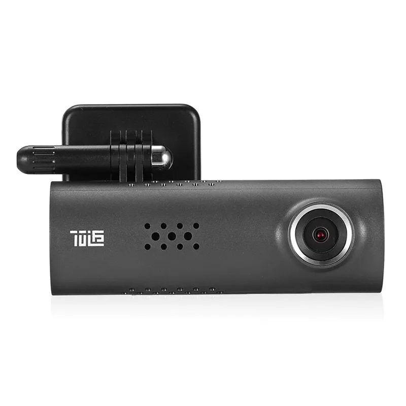 White car dashcam with 130 degree lens and voice control for 1080P recording