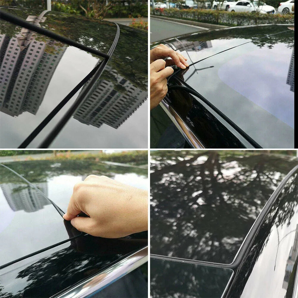 Tesla Model 3 black silicone windshield roof sunroof seal 285 cm