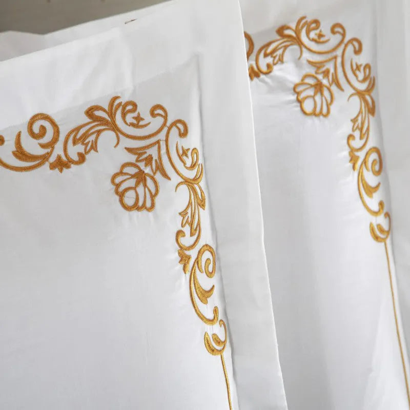 Four-piece 100% cotton bedding set, 60 thread count twill weave, plain pattern, sheet style, available in 200x230cm and 200x240cm sizes