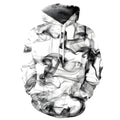 Black Haze Hoodie cotton polyester pullover in black colour front view