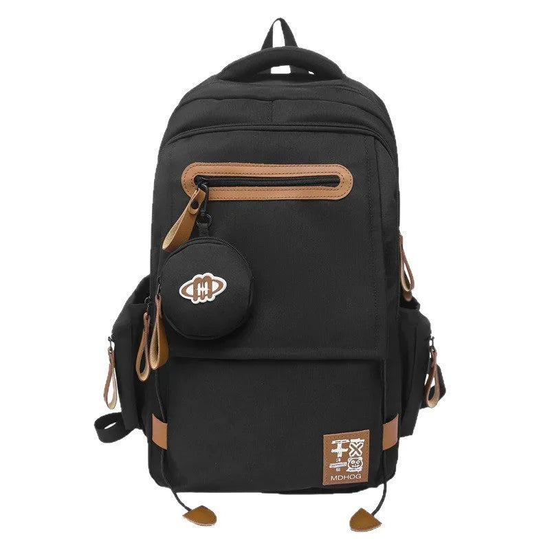 Waterproof nylon leisure travel backpack in multiple colours with 20-35L capacity and contrast stitching