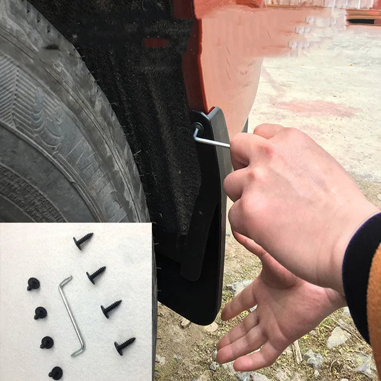 Black stainless steel mudguard set of four pieces compatible with Apple Rimachi Junyi modified parts