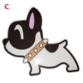 10 pcs bulldog sticker set, pet reflective material, 11cm by 7cm, strong adhesion, puppy pattern, colours A B C