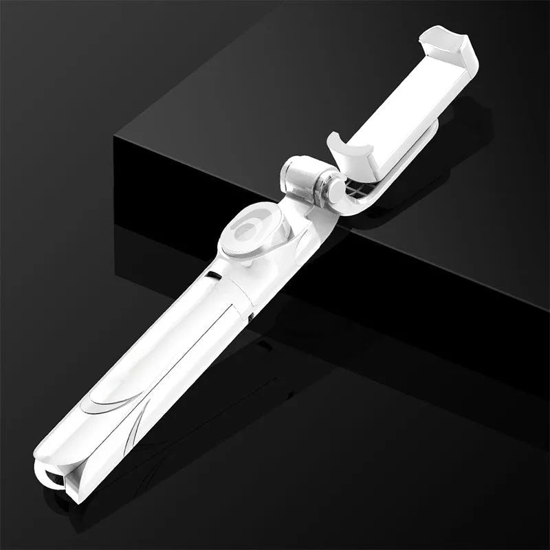 Bluetooth handheld selfie stick with wireless remote control in black colour