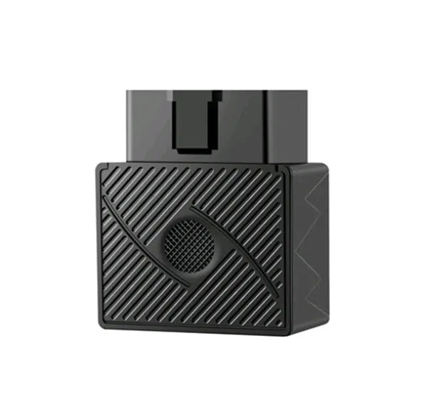 Black ABS car GPS locator model STR03 with OBD plug and satellite tracking, 5m accuracy, multiple alarms.