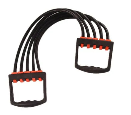 Chest dilator rubber rally arm muscle exerciser in black