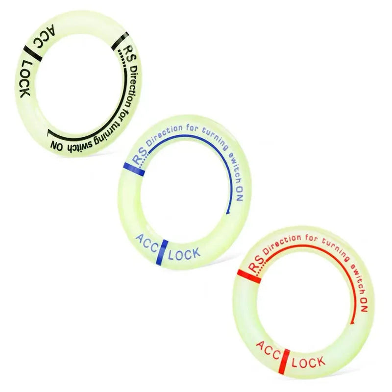 3D stereo fluorescent car keyhole sticker in black colour showing glow effect around lock