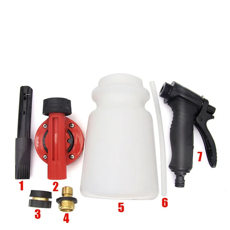 Foam pot high pressure water gun for garden use with ABS and TPR construction
