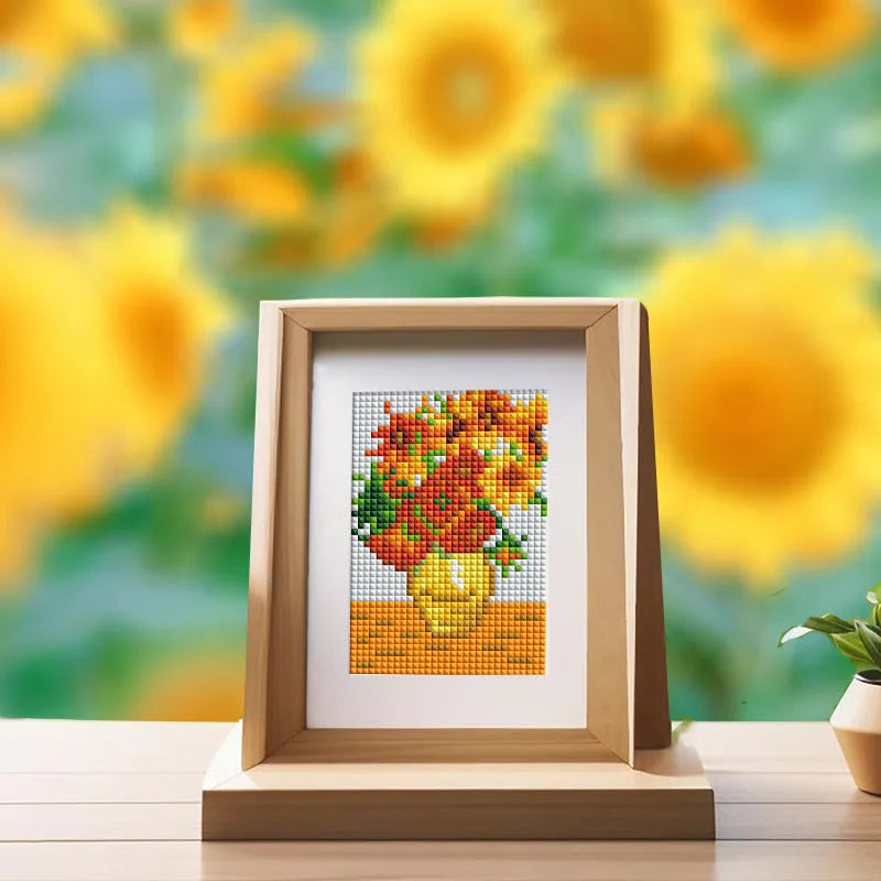 Frameless acrylic diamond painting set with 12 cartoon-style pieces at 15x15cm or 18cm