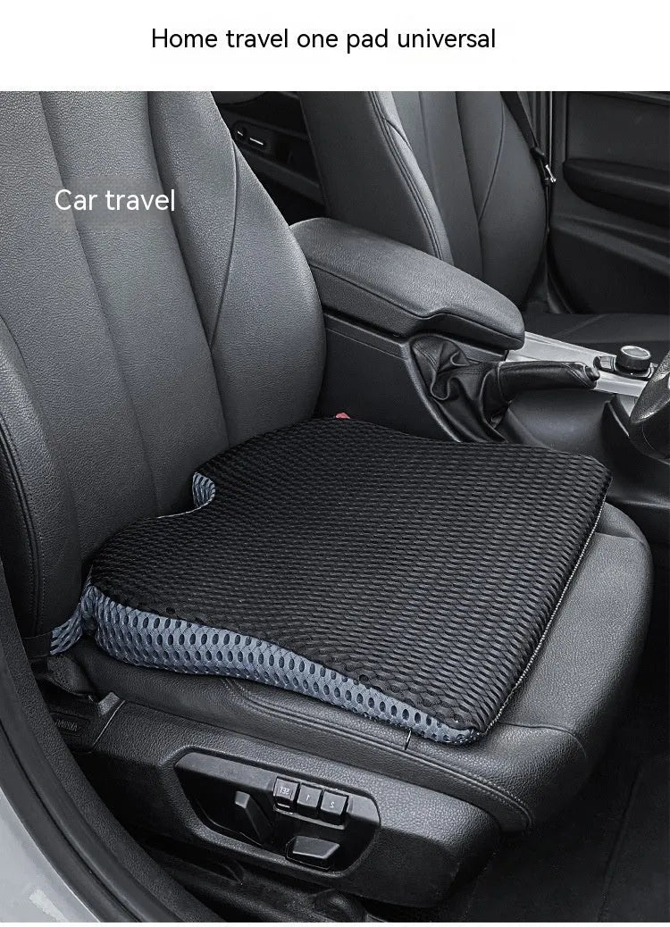 Regular size memory foam seat cushion with a fixed strap, shown in a solid colour.