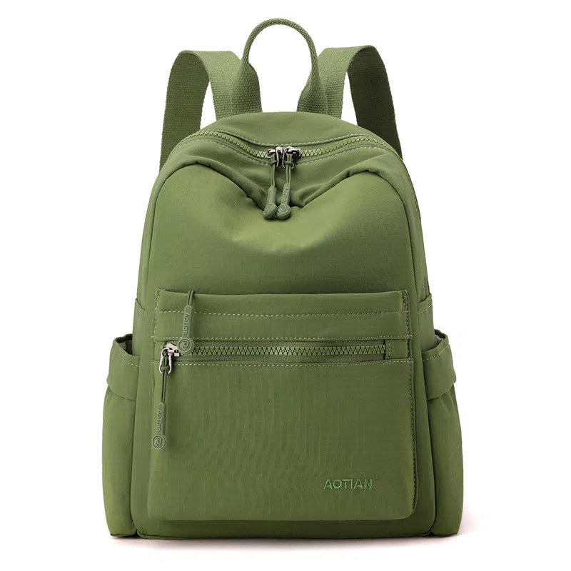 Women's Oxford cloth casual travel backpack in Classic Black with adjustable straps and casual design