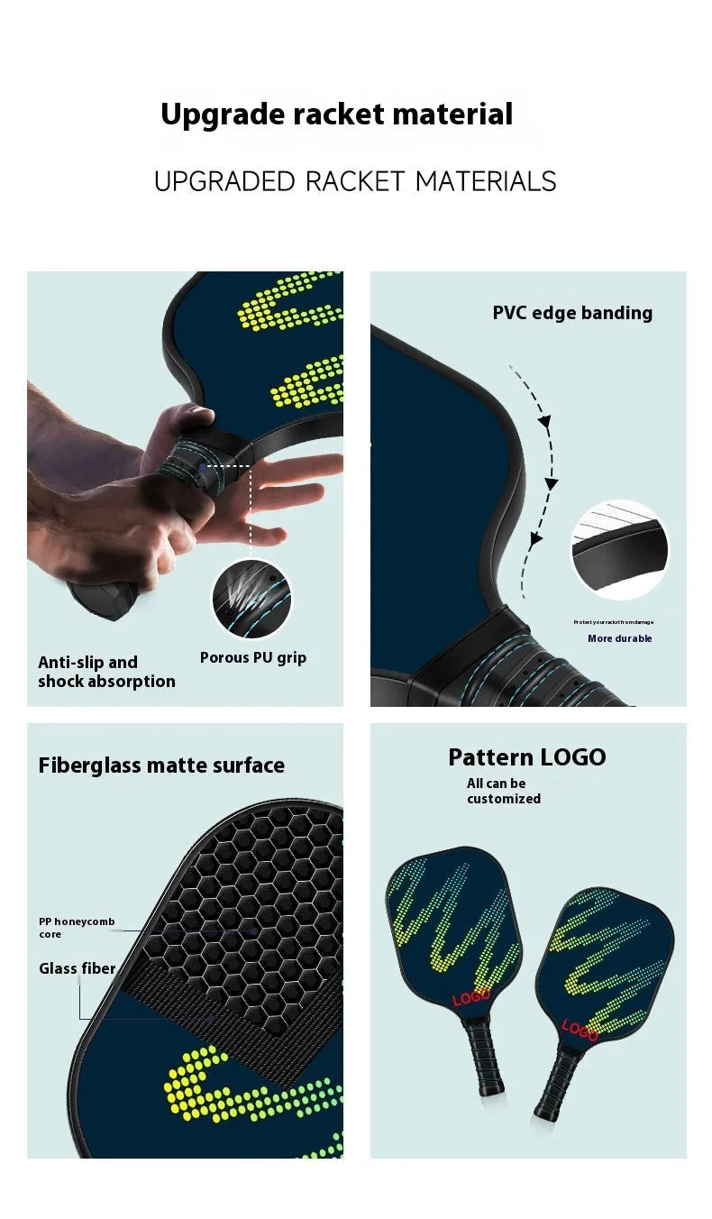 Single high density fibreglass table tennis racket for outdoor sports.
