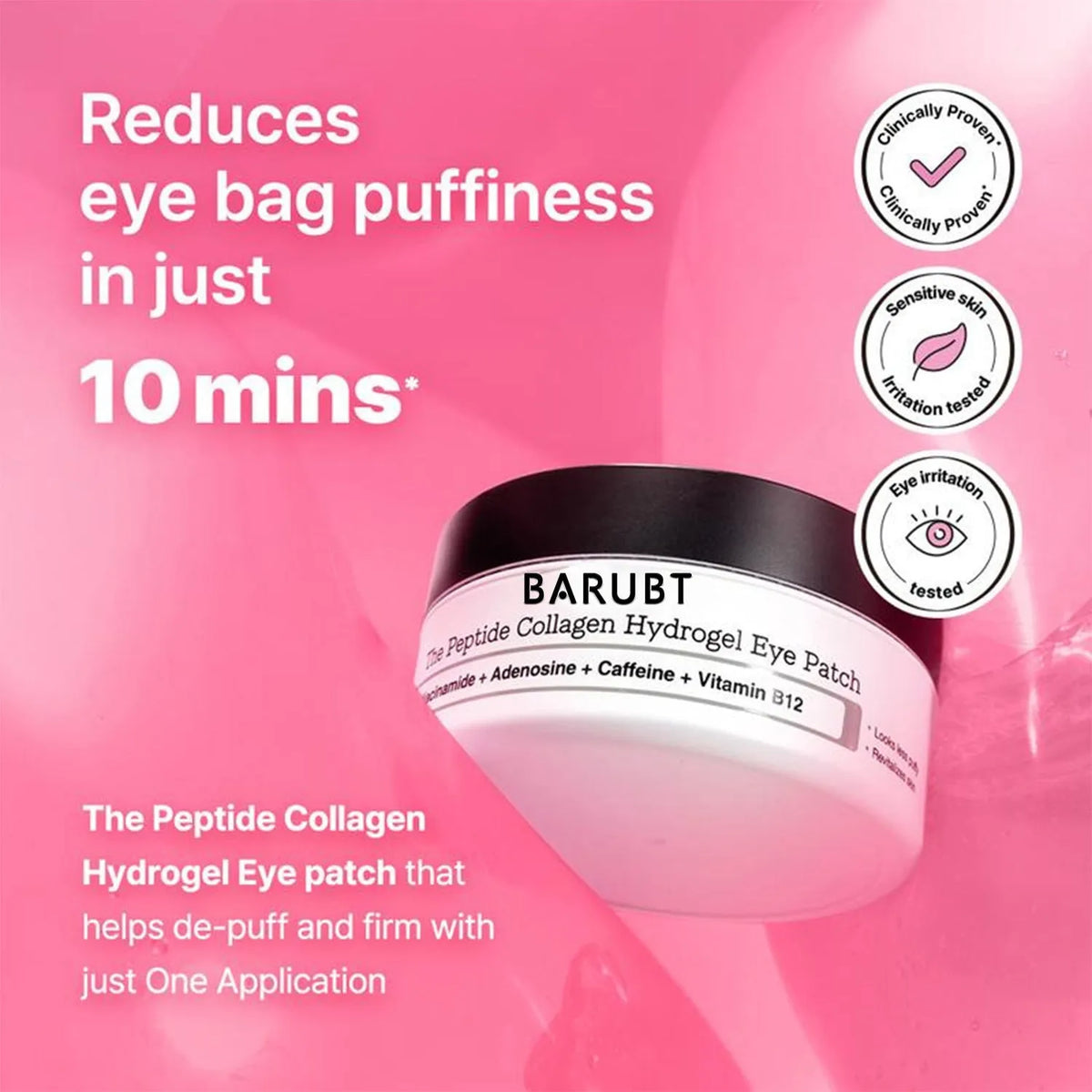 Hydrating eye mask 30g with collagen and glycerin for fine lines and under-eye moisture