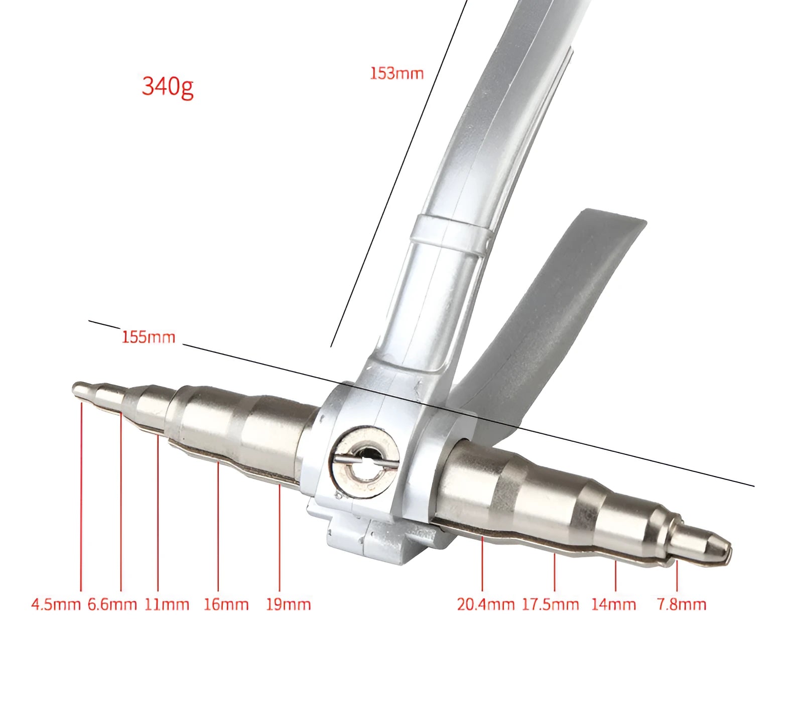 Manual tube expander tool for refrigeration work with alloy steel construction