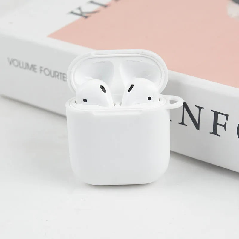 Silicone protective case for Bluetooth headset in assorted colours showing dimensions 56mm by 46mm by 22mm.