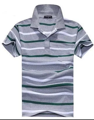 Men's striped short sleeve t-shirt with real pocket, loose fit, in sizes L XL XXL, summer casual top