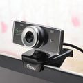 Black HD USB notebook computer camera with built-in microphone and night vision
