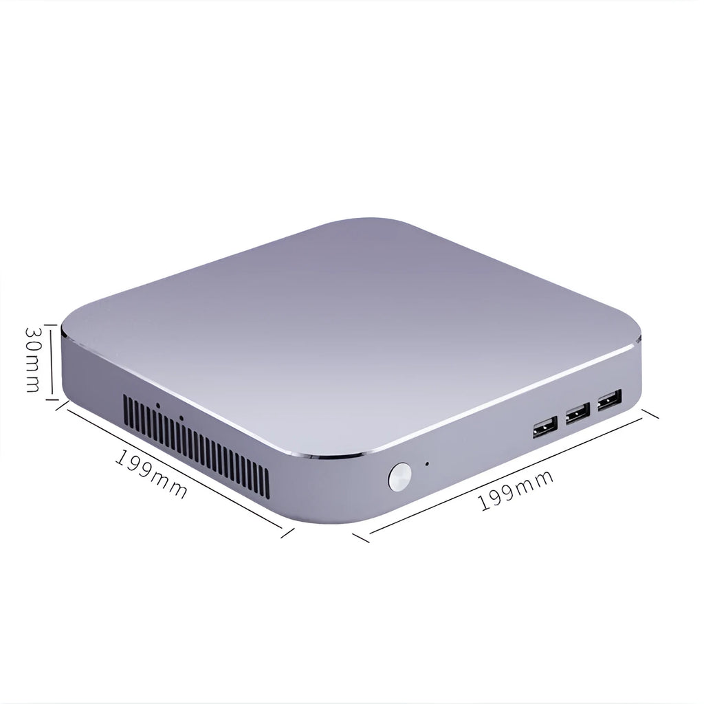 All aluminium alloy mini chassis vertical HTPC case 19.9cm in black