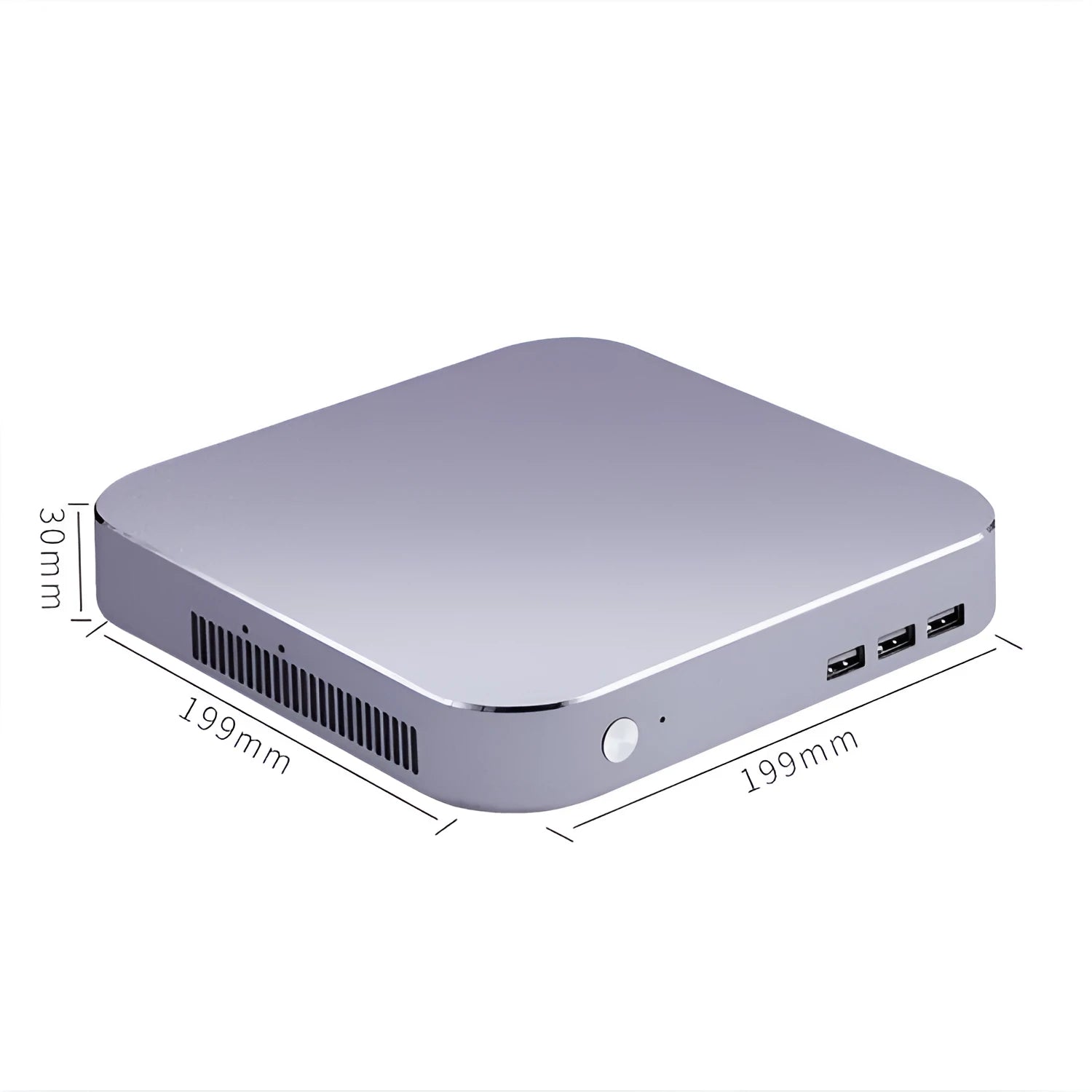 All aluminium alloy mini chassis vertical HTPC case 19.9cm in black