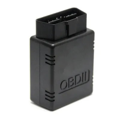 V1.5 Bluetooth OBD2 ELM327 car diagnostic scanner in black plastic housing