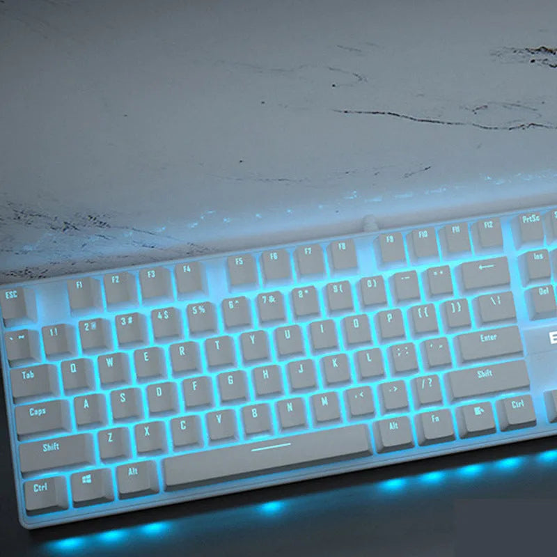 Pink colour 104-key mechanical keyboard with wired USB cable